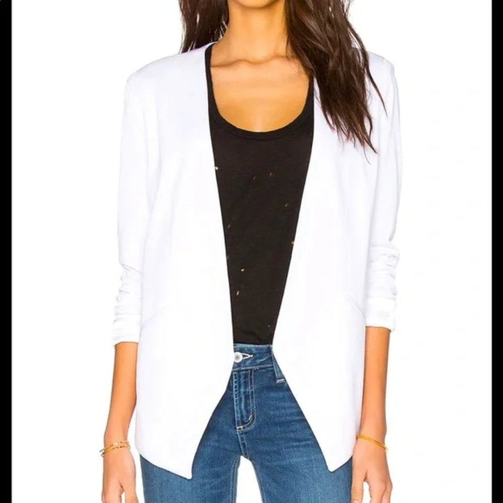 BCBGeneration Tuxedo Blazer in White